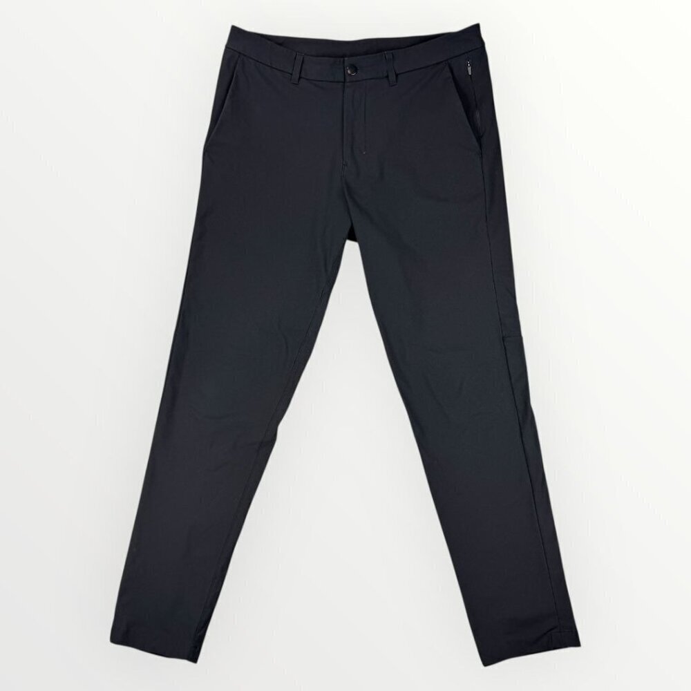 Lululemon Commission Pant Slim Stretchy Chino Pants Black Preppy Performance